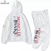 moncler tracksuit mens new season hoodie moncler awake blanc